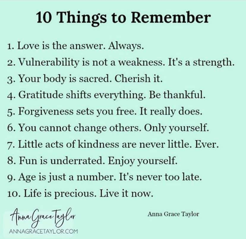 10 Things to Remember